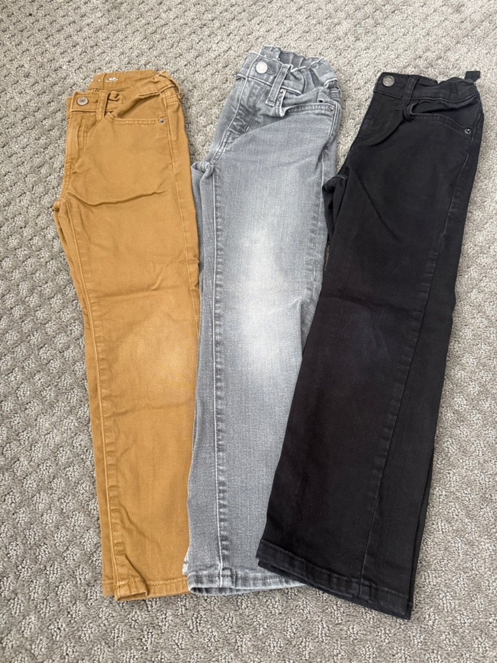 Old Navy Kids Jeans in Black, Gray, and Brown-Tan